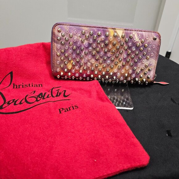 Christian Louboutin Handbags - Christian Louboutin Spike Studs Zipper Wallet - Rare Color
